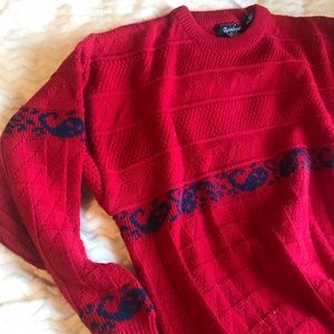 90s red vintage sweater